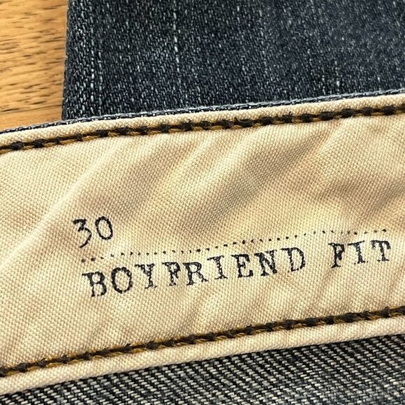 Lands' End Canvas 1963 sz. 30 Boyfriend Fit Medium Wash Mid Rise Denim Jeans - Picture 5 of 8